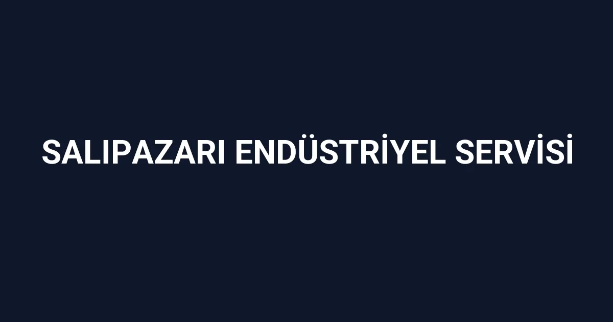 Salıpazarı Endüstriyel Servisi